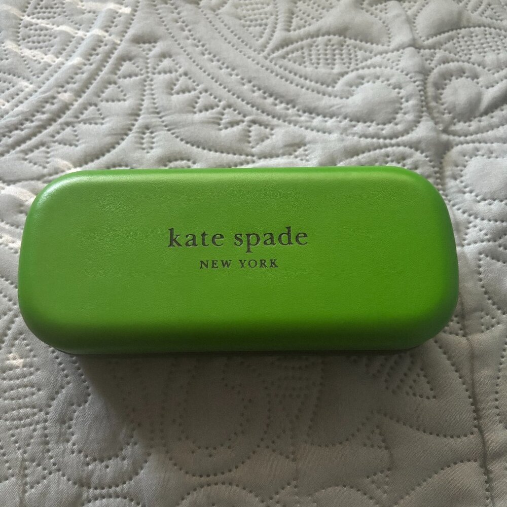 Kate Spade New York Green / Brown Hinged Sunglass Eyeglass Hard Case